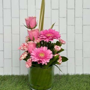 Cam Saksılı Pembe Rüya Aranjman